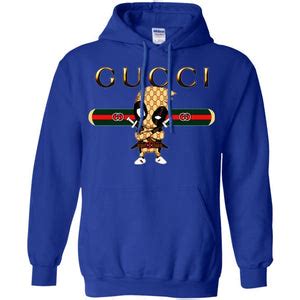 crewneck blue gucci|Gucci deadpool hoodie.